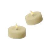 MARELIDA LED Maxi Teelichter XL Outdoor Timer D: 6,8cm creme 2er Set