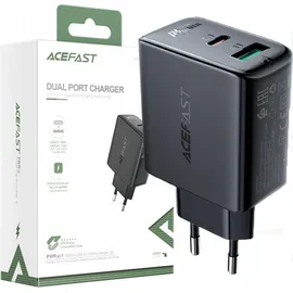 ACEFAST Wandladegerät USB Typ C / USB 32W, PPS, PD, QC 3.0, AFC, FCP Schwarz