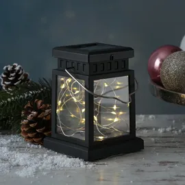 MARELIDA LED Solar Mini Laterne Gartenlaterne Gartenleuchte Lichtsensor 12,5cm