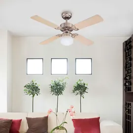 Westinghouse Vegas 105 cm Deckenventilator silber/ahorn mit Licht