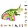 Brubaker Einhorn T-Rex Regenbogen Weihnachtskugel aus Glas - Handbemalt und Mundgeblasen - Dinosaurier Christbaumschmuck - Fantasie Dino Figur Lustig Weihnachtsdeko Anhänger Bunt - Baumkugel