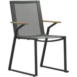 Zebra Technologies Zebra Tamax Stapelsessel Aluminium/Textilene Dunkelgrau