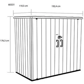 Lifetime Geräteschrank Dunkelgrau 111x192x176 cm