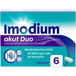 Imodium akut Duo 2 mg/125 mg Tabletten bei akutem Durchfall