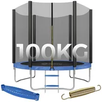 Sekey Gartentrampolin Kinder Trampolin Outdoor Gartentrampolin mit Rutschfester Leiter, Ø 244 cm, Ø 244/305/366 cm, TÜV Rheinland GS-Zertifiziert 244 cm