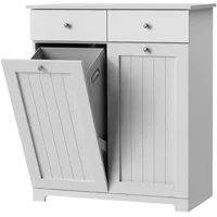 ML-Design Wäscheschrank Weiß, Holzwerkstoff, 37x90x75 cm, Ordnen - Aufbewahren,