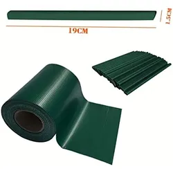 RAY-C Sichtschutzfolie | Sichtschutzstreifen | Zaun | Sichtschutz | PVC-Zaunfolie | Gartenzaun für Garten und Balkon | Breite 19cm | Länge 35m | Grün