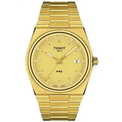 TISSOT -PRX Herrenuhr Gold Quarz Datum 40mm- T137.410.33.021.00