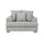 Soho Sessel Franka Flachgewebe 136 x 87 x 103 cm Grau mit Kissen