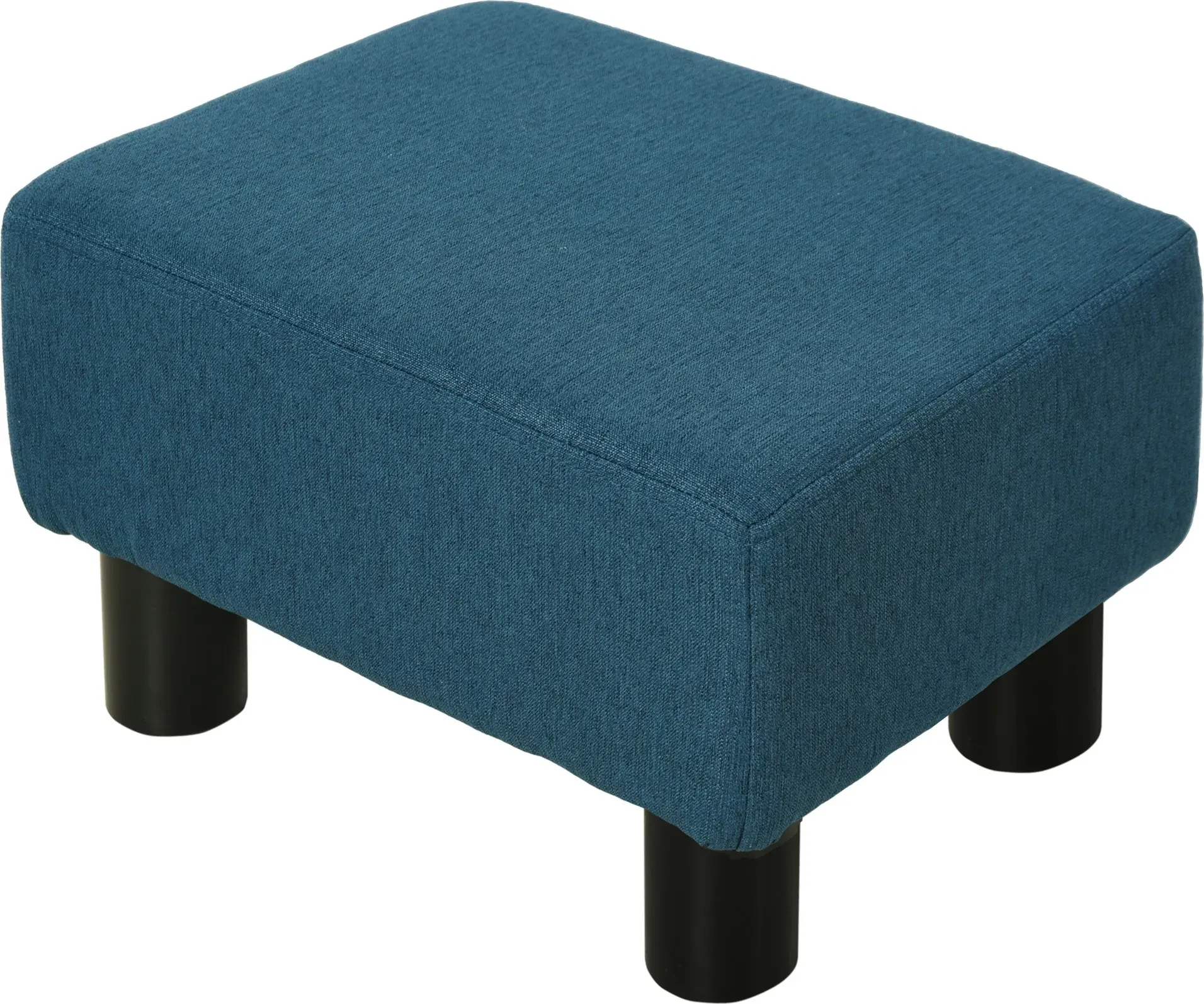 HOMCOM Hocker Fußstütze Beistelltisch aus Leinenstoff Tragkraft 100 kg 40 x 30 x 24 cm dunkelblau   Aosom