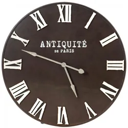 Schwarze Paco-Uhr - Rund Holz Amadeus 92x6 cm