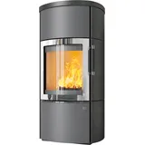 Kaminofen HARK 44-5.2 GT FlameKat 8 kW - Ofenkacheln: Deco-Schiefer - Korpus: titan/verchromt