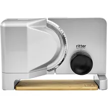 Ritter classico 5 Elektrischer Allesschneider & Brotschneidemaschine aus Metall mit ECO-Motor, Made in Germany, Silbermetallic
