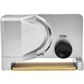 Ritter classico 5 Elektrischer Allesschneider & Brotschneidemaschine aus Metall mit ECO-Motor, Made in Germany, Silbermetallic