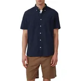 s.Oliver Regular Fit: Kurzarmhemd mit Struktur-Streifen und Button-Down-Kragen