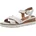 Damen Plateau Sandalen Leder Sommer WHITE LEATHER/weiß 37 EU