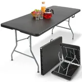 Perel Klapptisch 180 x 75 x 74 cm schwarz