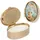 Nklaus Metalletui gold Dose oval Schutzengel Kinder auf Brücke 5x3,5cm Rosenkranz 2546