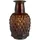ib laursen Vase mit langem Hals Karomuster mundgeblasen, in braun Ø Gr.: onesize