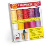 Gütermann Nähfaden-Set Deco Stitch 70 70 m in verschiedenen Uni- und Multicolour-Farben