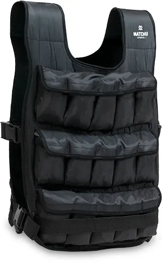 Matchu Sports Gewichtweste 20 kg - Schwarz - 24,5 cm - 16,8 cm - 20kg - Sehr stabiler Kunststoff