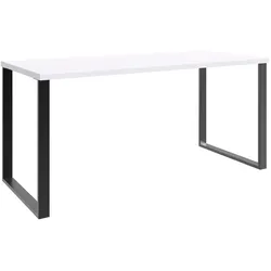 Schreibtisch WIMEX "Home Desk", schwarz (schwarz, weiß, schwarz, weiß), B:159cm H:75cm T:70cm, Tische, Mit Metallkufen, in 3 Breiten