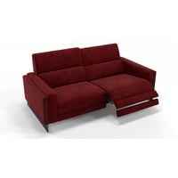 Sofanella 2-Sitzer Stoff Mara, Relaxsofa, Designsofa, Designer Couch, Italienisches Sofa, 2er Sofa rot