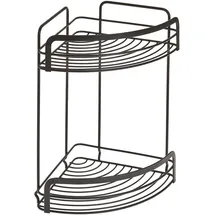 Metaltex Eck-Duschregal mit 2 Etagen Schwarz