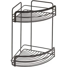 Metaltex Eck-Duschregal mit 2 Etagen Schwarz
