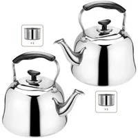 BAYLI 2er Set - 1 L Teekanne aus Edelstahl,