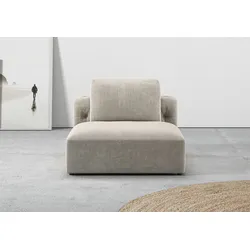 1,5-Sitzer RAUM.ID "Cushid", grau (taupe), B:107cm H:62cm T:109cm, 100% Polyester, Sofas, Einzelmodul, auch separat stellbar