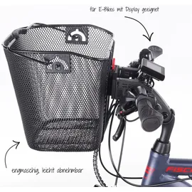 Fischer E-Bike Lenkerkorb PROLINE engmaschig schwarz