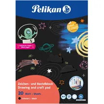 Pelikan Zeichen- und Bastelblock 1 St. 120 g/m2 schwarz