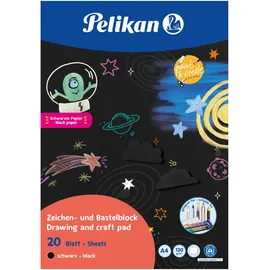 Pelikan Zeichen- und Bastelblock 1 St. 120 g/m2 schwarz