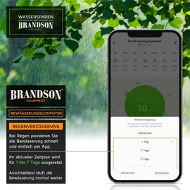 Brandson Bewässerungscomputer mit WLAN 0,05 m schwarz