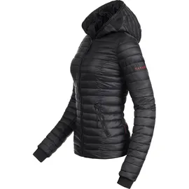 Navahoo Damen Übergangs Stepp Jacke mit Kapuze B348 [B348-Kimuk-Schwarz-Gr.XXL] - XXL