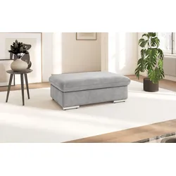 Polsterhocker SIT & MORE "Valantine", grau, B:102cm H:43cm T:68cm, 100% Polyester, Hocker, individuell zum Kombinieren