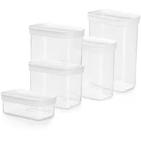 Emsa Optima rechteckig transparent 0,45 l 5-teiliges Set