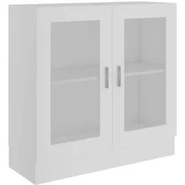 vidaXL Vitrinenschrank Weiß 82,5x30,5x80 cm Holzwerkstoff
