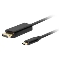 LANBERG CA-CMDP-10CU-0005-BK Videokabel-Adapter 0,5 m, USB Typ-C DisplayPort Schwarz