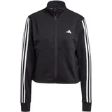 adidas Damen Aeroready Train Essentials 3-Streifen Track Top, schwarz/weiß, M