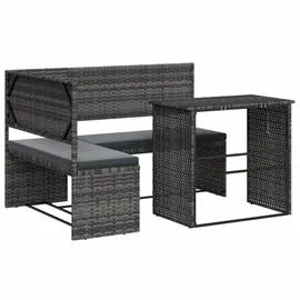 vidaXL Gartensofa L-Form Loungesofa grau