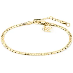 Armband ECHTZEIT "Schmuck Geschenk Edelstahl Armkette The Sleek One", gold (gelbgoldfarben), Armbänder, Damen, Edelstahl