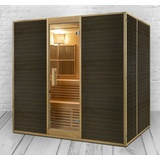 XXXL Luxus Infrarotsauna+Infrarotkabine Kombi SET Sauna inkl. Saunaofen 6 Pers.