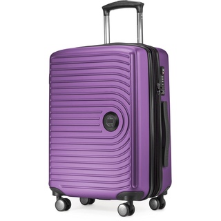 - Handgepäck 55x40x23, TSA, 4 Rollen, Reisekoffer, Hartschalenkoffer, Rollkoffer, Handgepäckkoffer, Bordgepäck Koffer, Aubergine