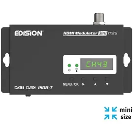Edision HDMI Modulator 3in1 mini, DVB-T/DVB-C/ISDB-T & Schwarz