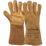 tecwerk Schweißerhandschuhe Mühlheim II Super Gr.9 gelb EN 388/407/12477 6PA TW