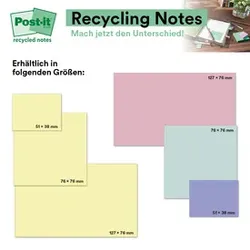 POST-IT Haftnotiz 76x76mm 24x100Bl 654RYP24 UWF 18+6