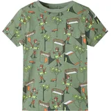 vidaXL Kinderpyjama mit Kurzen Ärmeln Hellkhaki 92