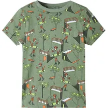 vidaXL Kinderpyjama mit Kurzen Ärmeln Hellkhaki 92